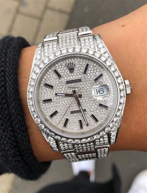 rolex datejust iced|rolex datejust 41mm iced out.